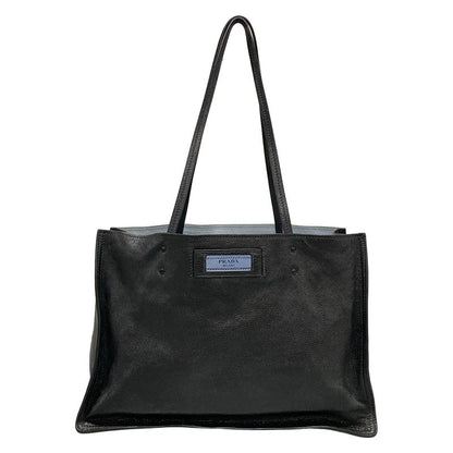 Prada Tote Bag Etiquette 1bg122 Black Leather