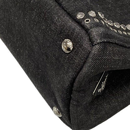 Prada Tote Bag Canapa Bn2439 Black Bijou Studs