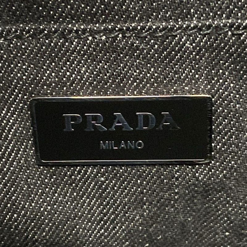 Prada Tote Bag Canapa Bn2439 Black Bijou Studs