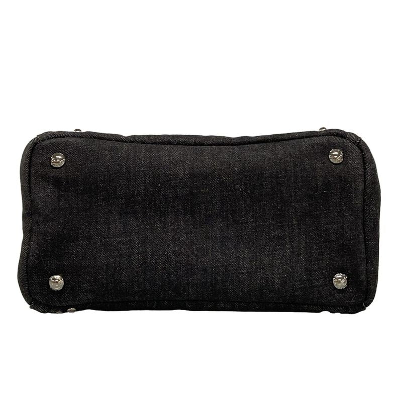 Prada Tote Bag Canapa Bn2439 Black Bijou Studs