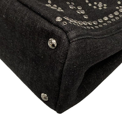 Prada Tote Bag Canapa Bn2439 Black Bijou Studs