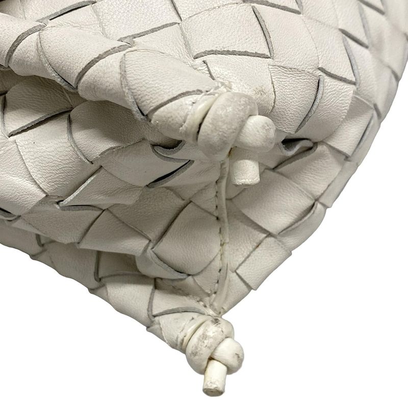 Bottega Veneta Shoulder Bag Intrecciato Ivory Leather