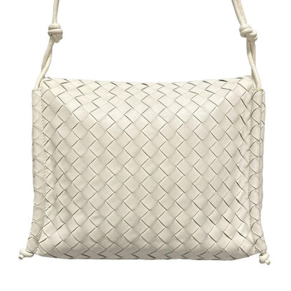 Bottega Veneta Shoulder Bag Intrecciato Ivory Leather