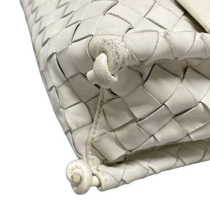 Bottega Veneta Shoulder Bag Intrecciato Ivory Leather
