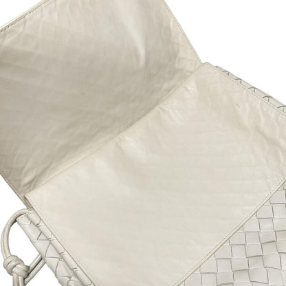 Bottega Veneta Shoulder Bag Intrecciato Ivory Leather