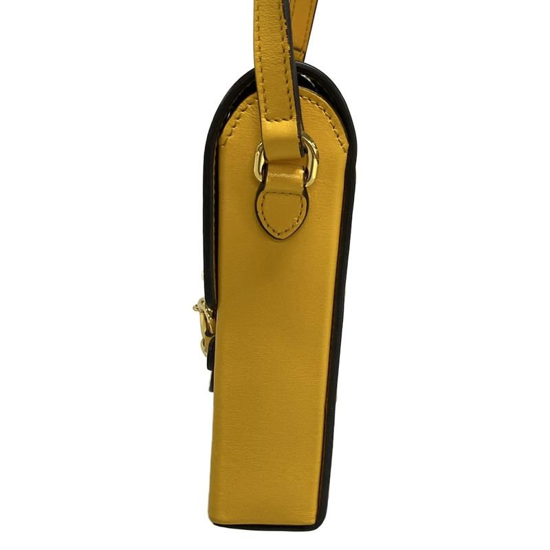 Gucci Shoulder Bag Horsebit 1955 625615 Yellow Leather