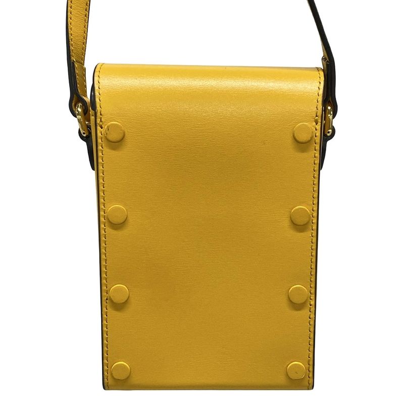 Gucci Shoulder Bag Horsebit 1955 625615 Yellow Leather