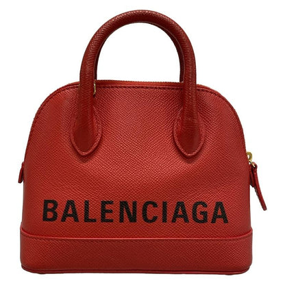 Balenciaga Handbag Ville Top Handle XXS 525050 Red Mini Bag Leather