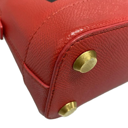 Balenciaga Handbag Ville Top Handle XXS 525050 Red Mini Bag Leather