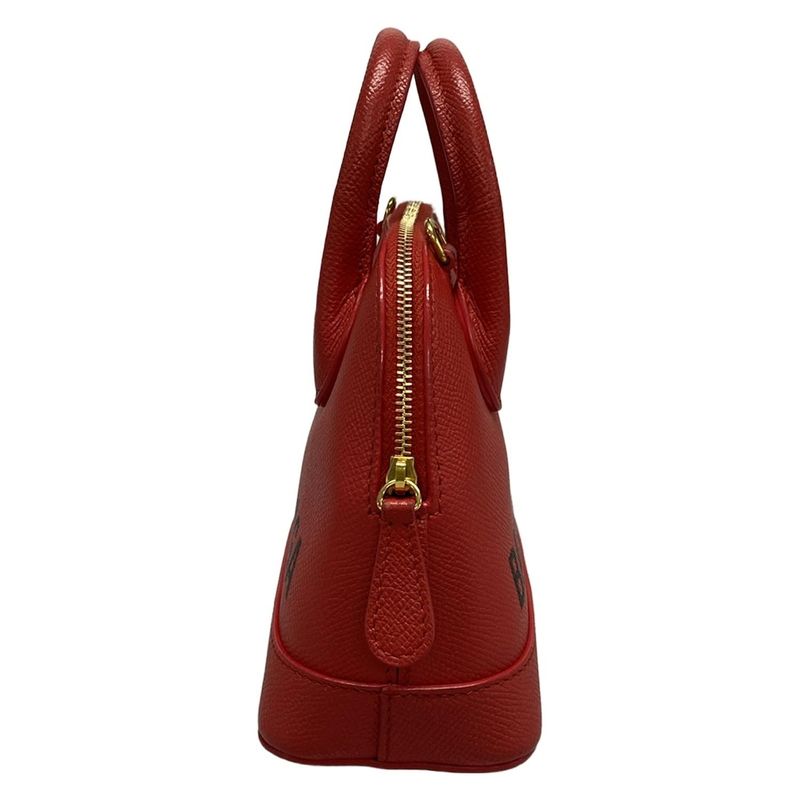 Balenciaga Handbag Ville Top Handle XXS 525050 Red Mini Bag Leather