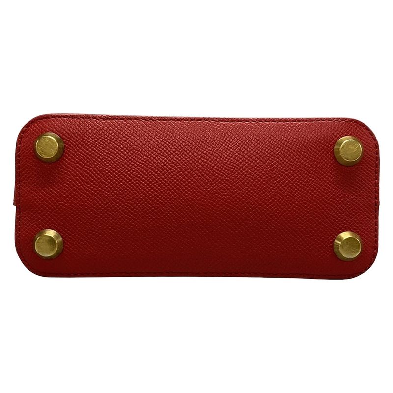 Balenciaga Handbag Ville Top Handle XXS 525050 Red Mini Bag Leather