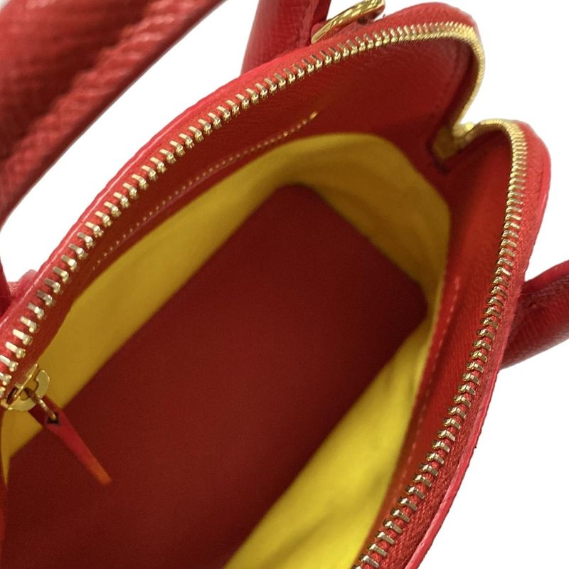 Balenciaga Handbag Ville Top Handle XXS 525050 Red Mini Bag Leather