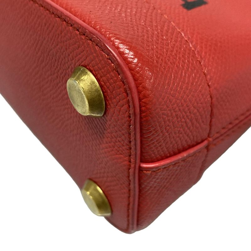 Balenciaga Handbag Ville Top Handle XXS 525050 Red Mini Bag Leather