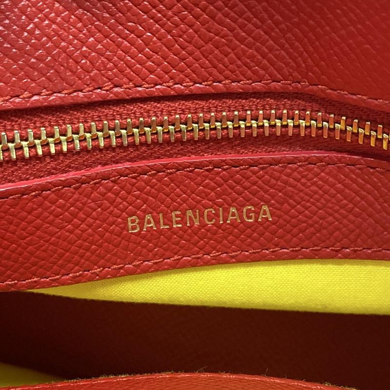 Balenciaga Handbag Ville Top Handle XXS 525050 Red Mini Bag Leather