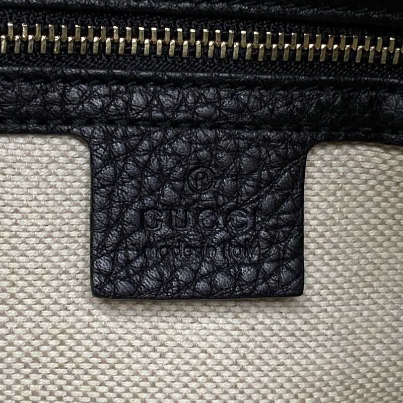 Gucci Tote Bag Soho 282303 Black Leather