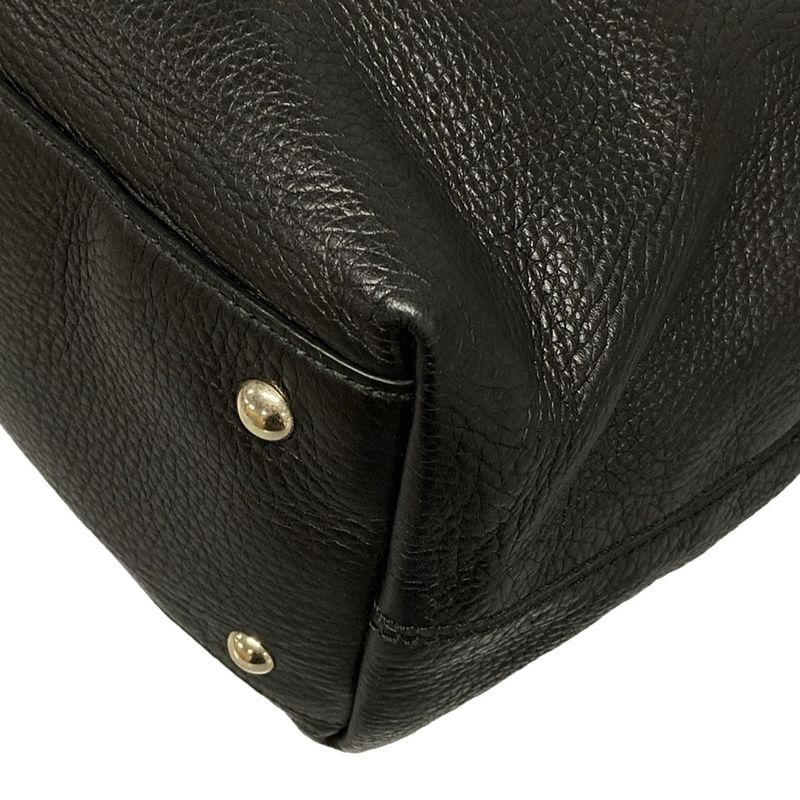 Gucci Tote Bag Soho 282303 Black Leather