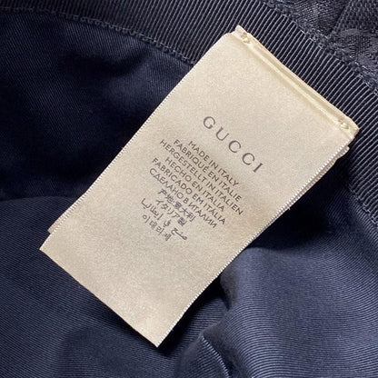 Gucci Hat M 58cm (22.83in) GG Canvas Bucket Hat 576587 Black Cotton