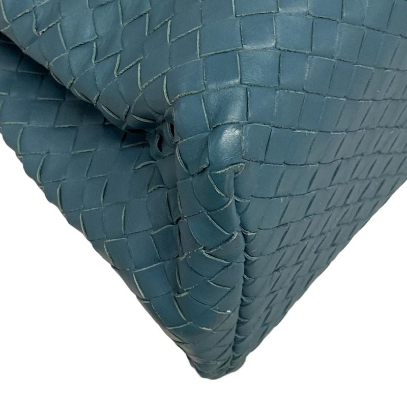 Bottega Veneta Handbag Small Rome Bag Blue Green Leather