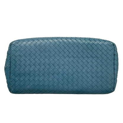 Bottega Veneta Handbag Small Rome Bag Blue Green Leather