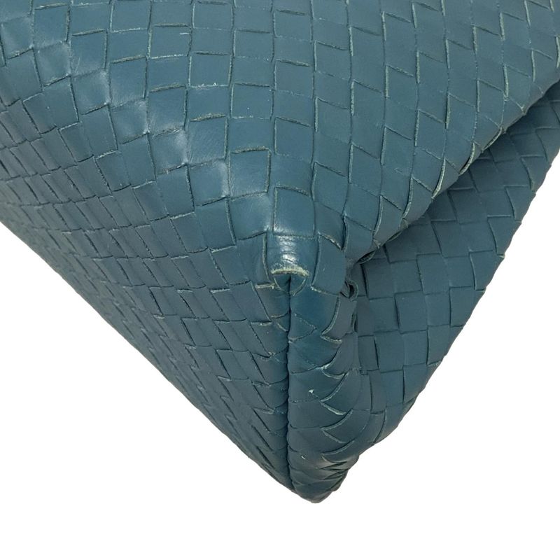 Bottega Veneta Handbag Small Rome Bag Blue Green Leather
