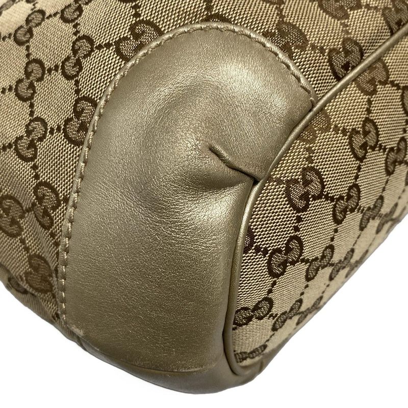 Gucci Handbag Sookie 247902 Dark Brown X Beige X Gold Leather