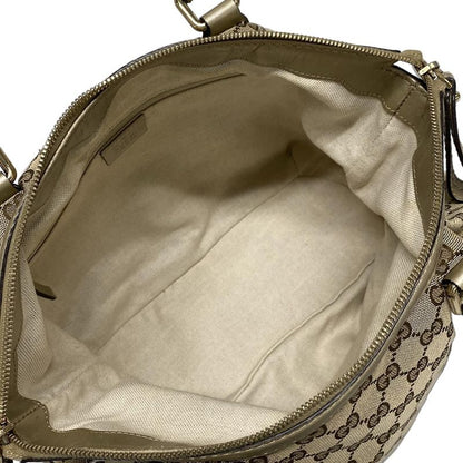 Gucci Handbag Sookie 247902 Dark Brown X Beige X Gold Leather