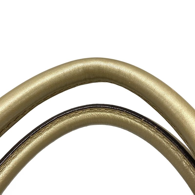 Gucci Handbag Sookie 247902 Dark Brown X Beige X Gold Leather