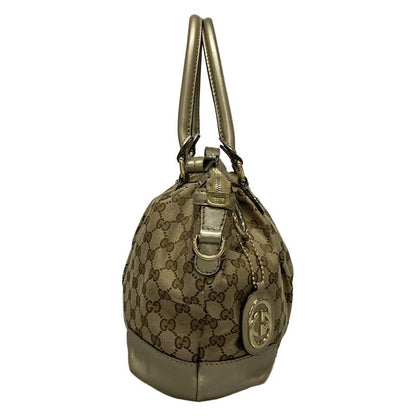 Gucci Handbag Sookie 247902 Dark Brown X Beige X Gold Leather