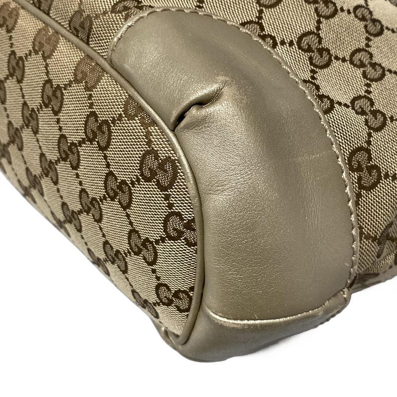 Gucci Handbag Sookie 247902 Dark Brown X Beige X Gold Leather