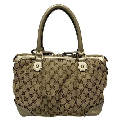 Gucci Handbag Sookie 247902 Dark Brown X Beige X Gold Leather