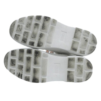 Hermes Nylon High Cut Fresh Boots Shoes Women's White 37.5 375