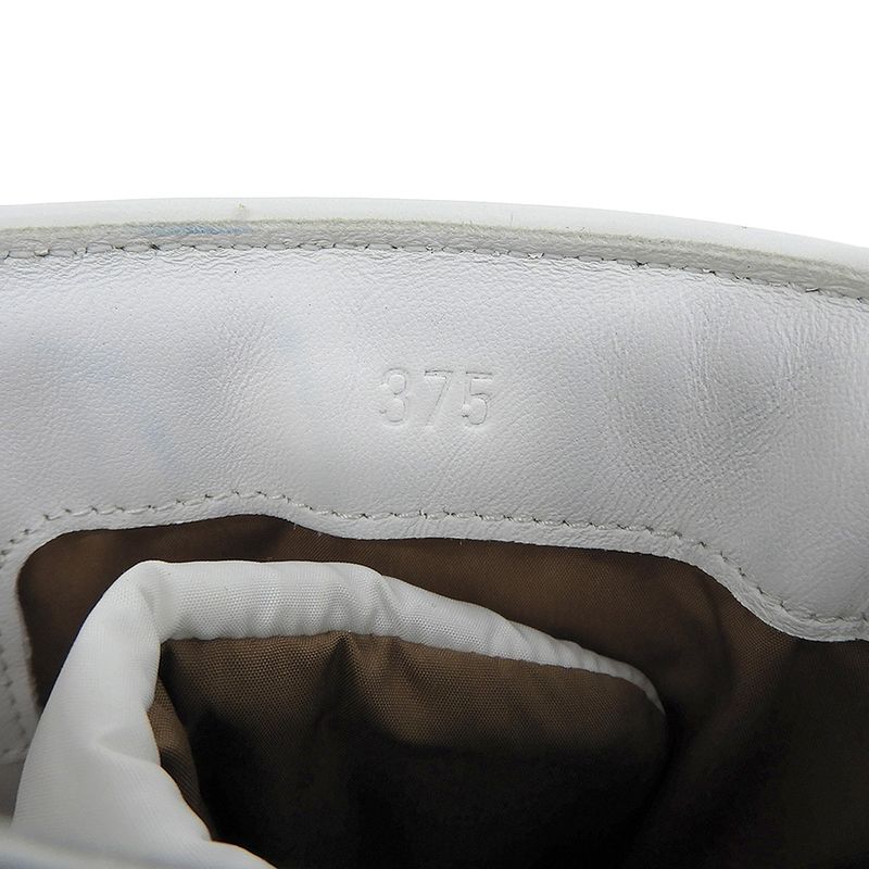 Hermes Nylon High Cut Fresh Boots Shoes Women's White 37.5 375