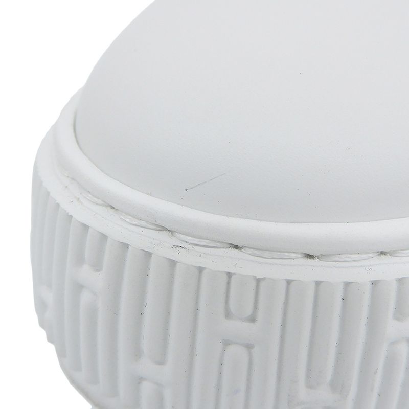 Hermes Nylon High Cut Fresh Boots Shoes Women's White 37.5 375