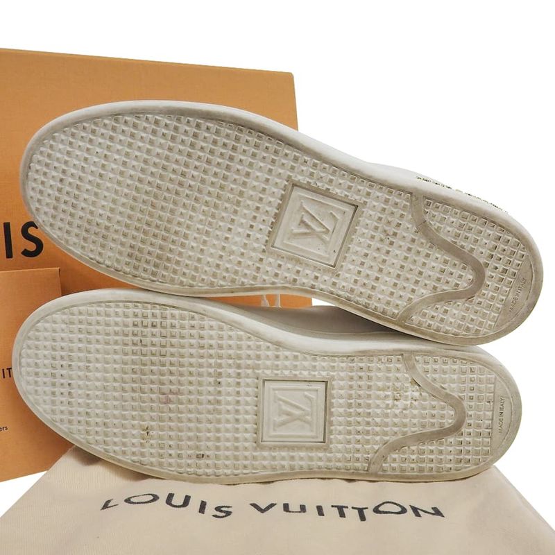 Louis Vuitton Front Row Sneakers Shoes Women's White 36 1 2 Made In 17 36 1 2