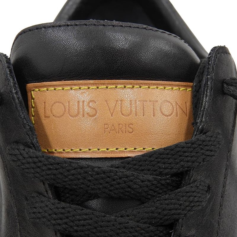 Louis Vuitton Leather Low-cut Sneakers Shoes Men's Black 26.0cm (10.24in) 7