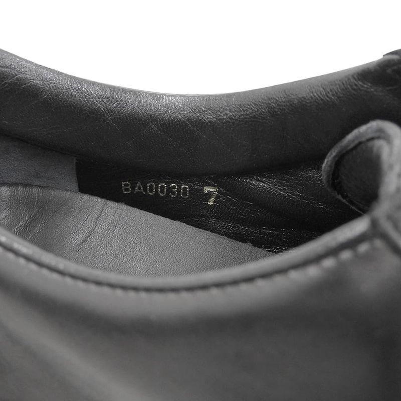 Louis Vuitton Leather Low-cut Sneakers Shoes Men's Black 26.0cm (10.24in) 7