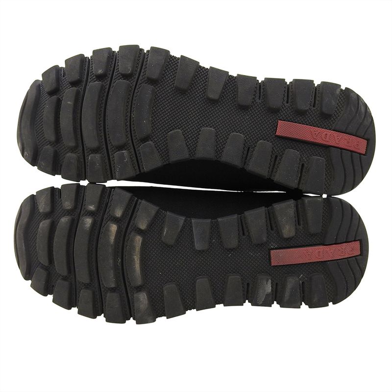 Prada Socks Low Cut Sneakers Shoes Men's Black 6 3364 6