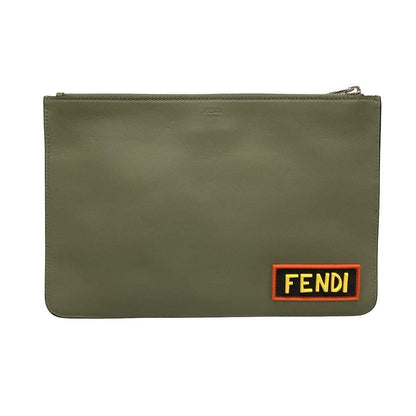 Fendi Clutch Bag - 7n0078 Khaki X Multi Leather
