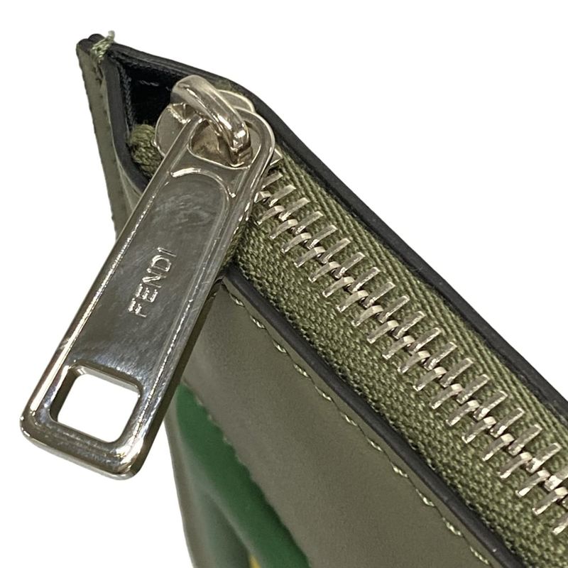 Fendi Clutch Bag - 7n0078 Khaki X Multi Leather