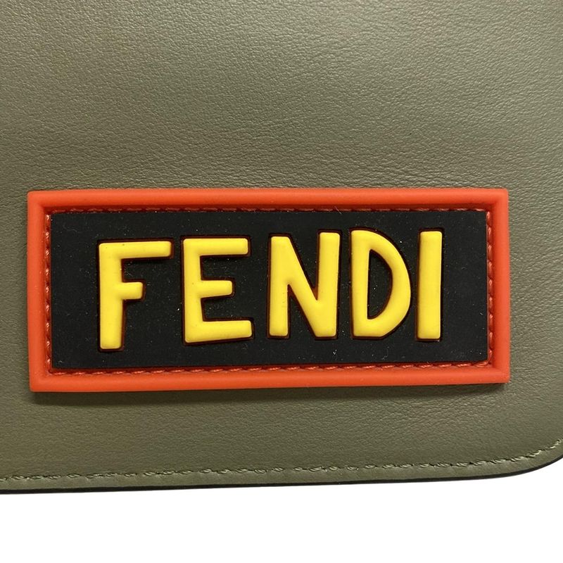 Fendi Clutch Bag - 7n0078 Khaki X Multi Leather