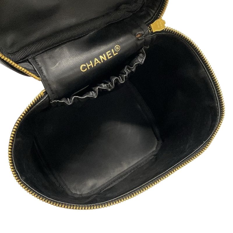 Chanel Vanity Bag Bicolore Black Lambskin