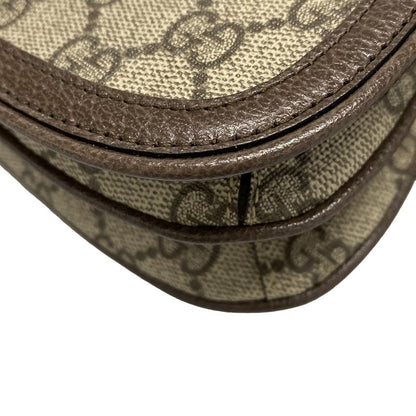 Gucci Waist Pouch Interlocking G GG Plus/gg Supreme 703807 Dark Brown X Beige