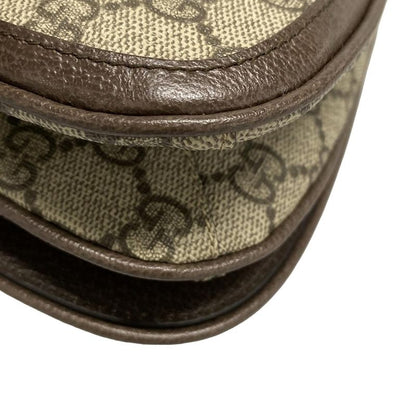 Gucci Waist Pouch Interlocking G GG Plus/gg Supreme 703807 Dark Brown X Beige