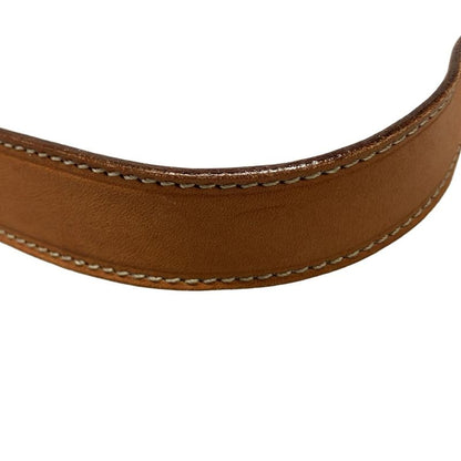 Celine Shoulder Bag Macadam Pattern Gancini Dark Brown X Light Brown Leather