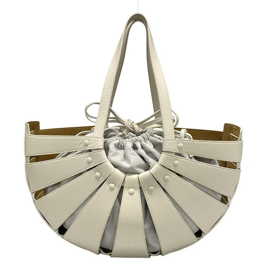 Bottega Veneta Shoulder Bag the Shell White Leather