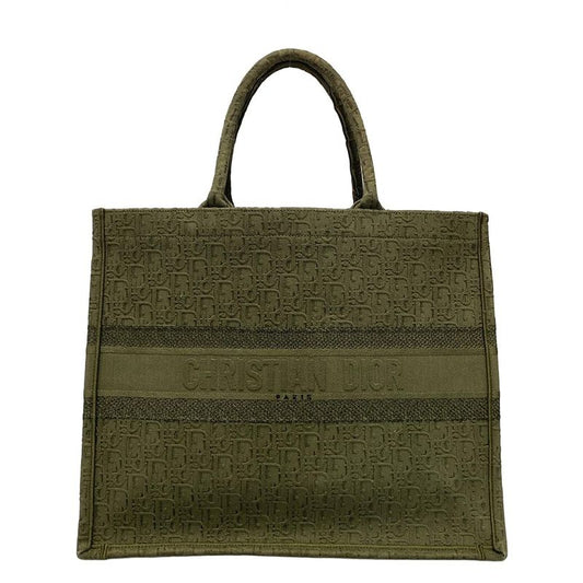 Dior Christian Dior Tote Bag Book Tote Large Bag Khaki Dior Oblique