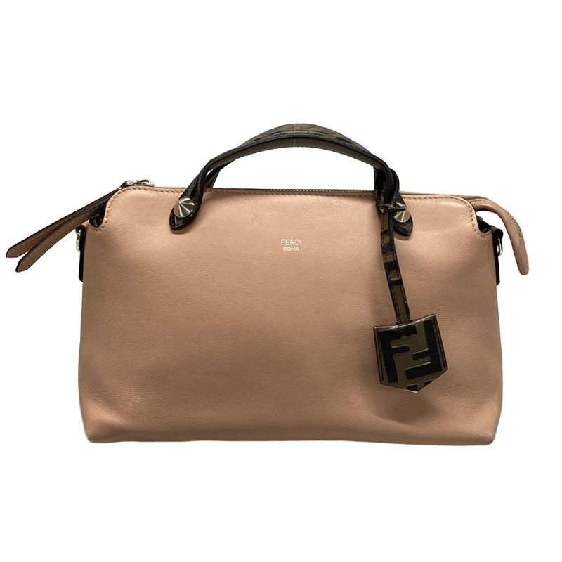 Fendi Handbag by the Way 8bl146 Pink Beige X Brown X Black Leather