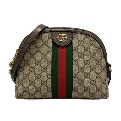 Gucci Shoulder Bag Ophidia 499621 Beige X Dark Brown X Multi Leather