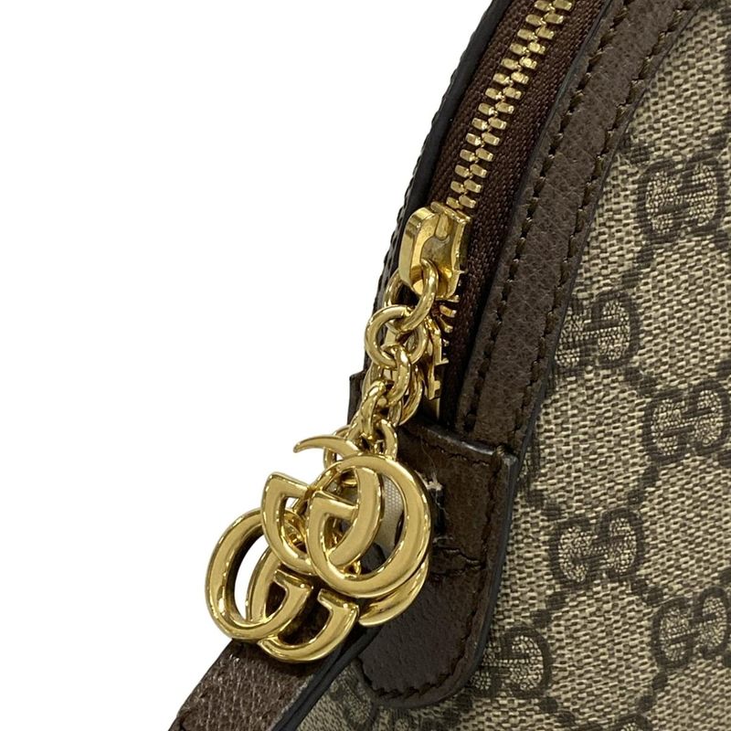 Gucci Shoulder Bag Ophidia 499621 Beige X Dark Brown X Multi Leather
