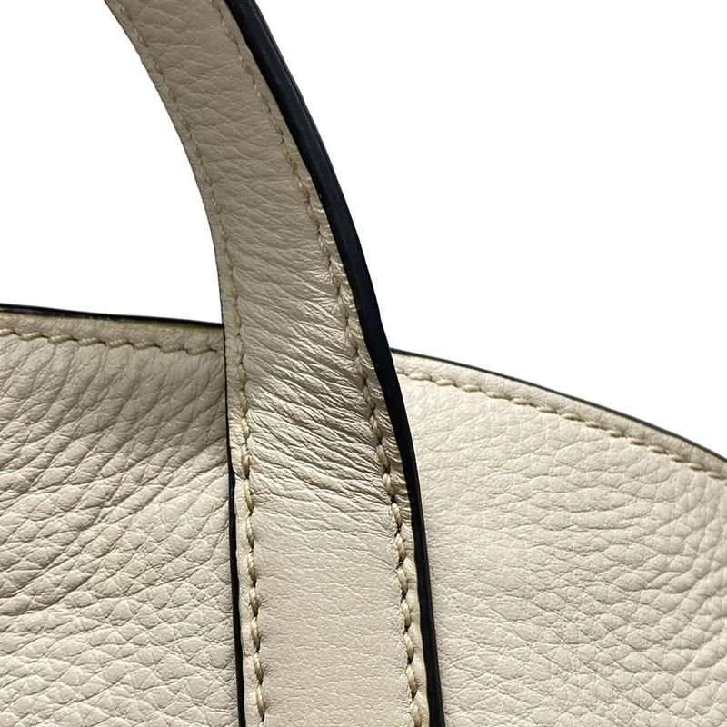 Prada Tote Bag - Ivory Leather Tag Leather